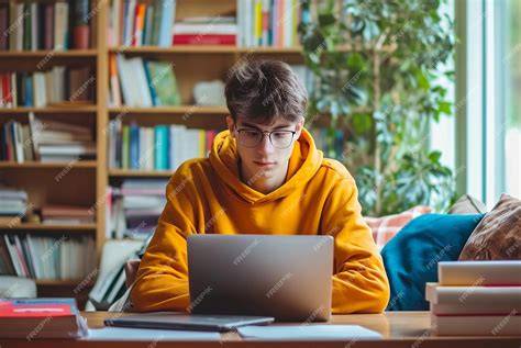 Estudiantes usando portátiles para estudiar en línea