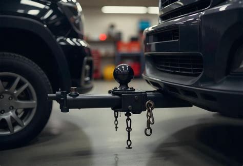 Detalle del sistema de enganche de un remolque