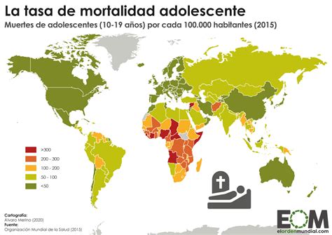 Mapa mundial mostrando tasas de mortalidad neonatal
