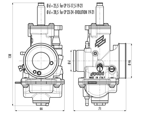Primer plano de un carburador Mikuni