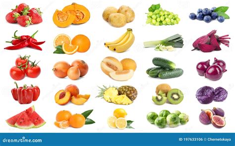 Variedad de frutas y verduras frescas