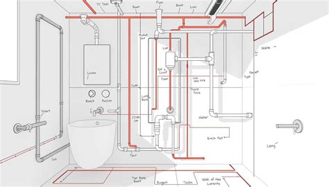 Componentes de una instalación de fontanería residencial