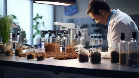 Muestras de suelo en laboratorio