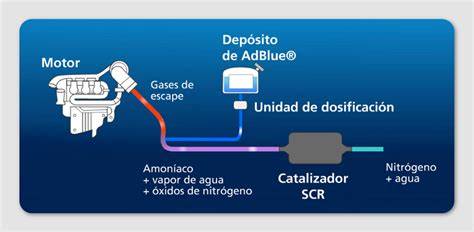 Esquema de un sistema SCR con AdBlue