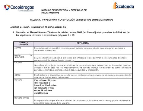 Diagrama de flujo de clasificación de defectos de medicamentos