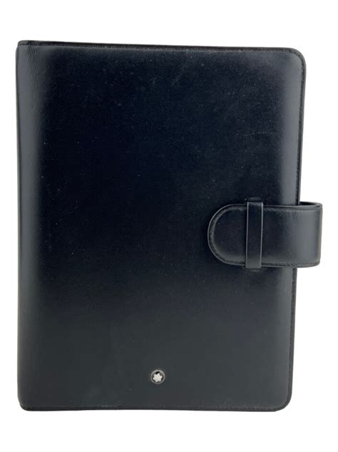 Agenda Montblanc abierta mostrando páginas con planificación