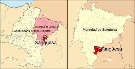 Mapa de Navarra destacando Sangüesa