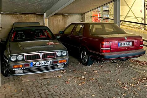 Lancia Delta HF Integrale y Lancia Thema Ferrari 8.32 abandonados