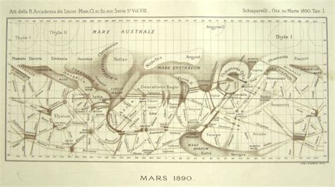 Mapa de Marte de Giovanni Schiaparelli
