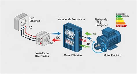 Diagrama de un variador de frecuencia para motor eléctrico