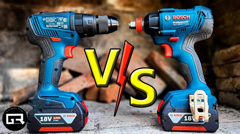 Comparativa visual entre un atornillador de impacto y un taladro