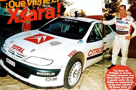 Jesús Puras en acción durante un rally con su Citroën Xsara