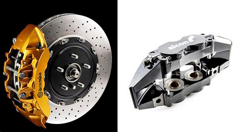 Comparativa visual de pinzas de freno fijas y flotantes
