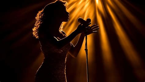 Bonnie Tyler cantando en un escenario