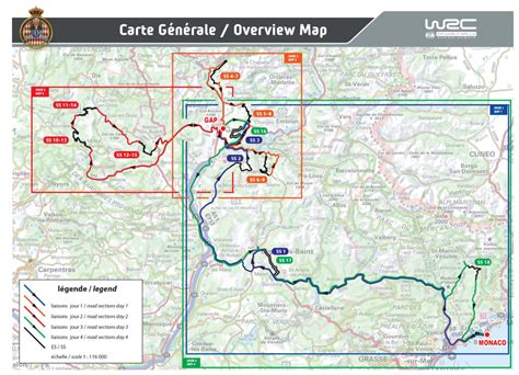 Mapa de los tramos del Rally de Ourense