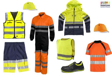 Diagrama mostrando las diferentes clases de ropa de alta visibilidad y sus aplicaciones