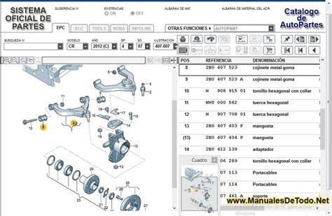 Catálogo de piezas de coche