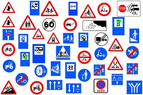 Señal de tráfico moderna con pictogramas actualizados