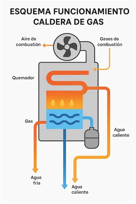 Diagrama de una caldera de gasoil mostrando las conexiones hidráulicas y los manguitos.