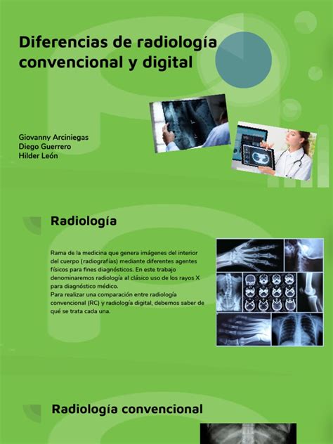 Comparativa visual entre radiología convencional y radiología digital
