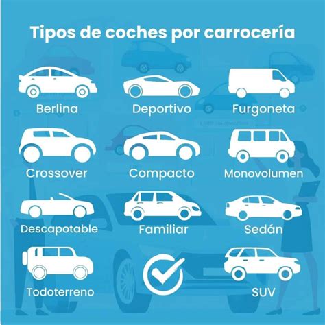 Vehículos de ocasión de diferentes tipos: compacto, SUV, berlina, coupé, furgoneta, familiar, monovolumen, descapotable
