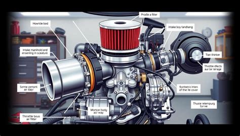 Diagrama de un sistema de admisión de motor