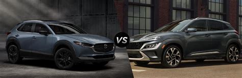 Mazda CX-3 y Hyundai Kona lado a lado