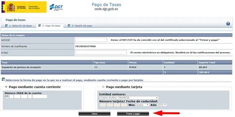Formulario Modelo 791 para pago de tasas DGT