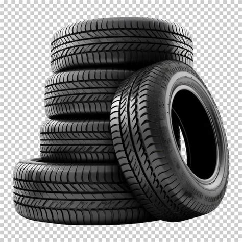 neumáticos de ocasión apilados