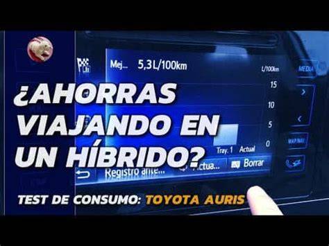 Gráfico de consumo de combustible del Toyota Auris Híbrido en diferentes condiciones