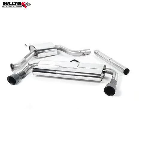 Detalle de un sistema de escape Milltek para Golf V GTI