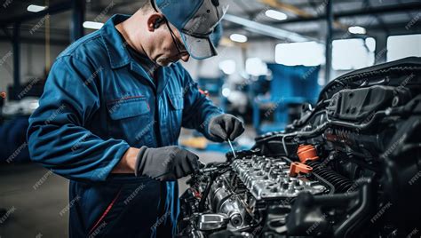 Mecánico revisando el motor de un coche