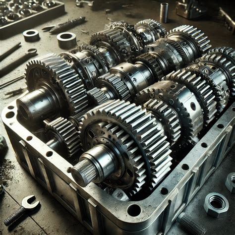 Engranajes de una caja de cambios de motocicleta