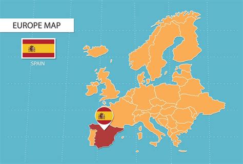 Mapa de España resaltando la ubicación de la sede de la empresa