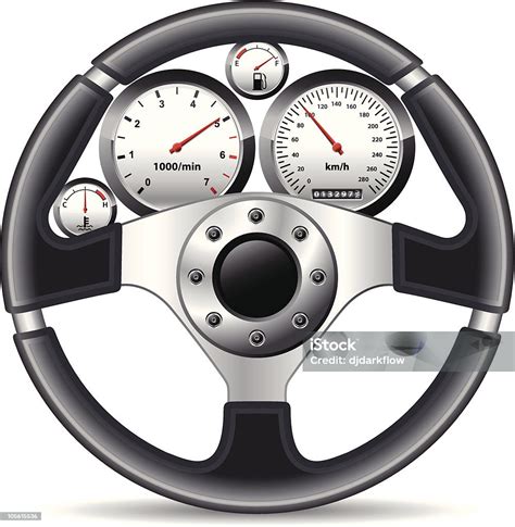 Ilustración de un volante de coche con símbolos de alerta y drogas