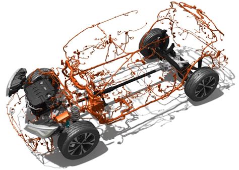 Cableado expuesto de un coche