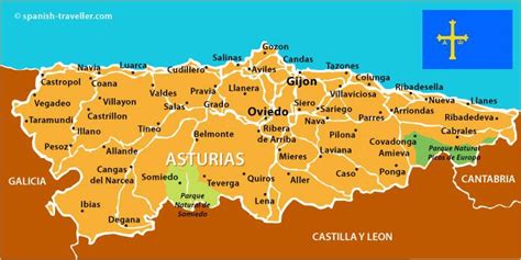 Mapa de Asturias señalando la ubicación de Aller