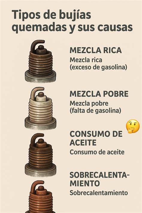Bujía de coche negra por exceso de hollín