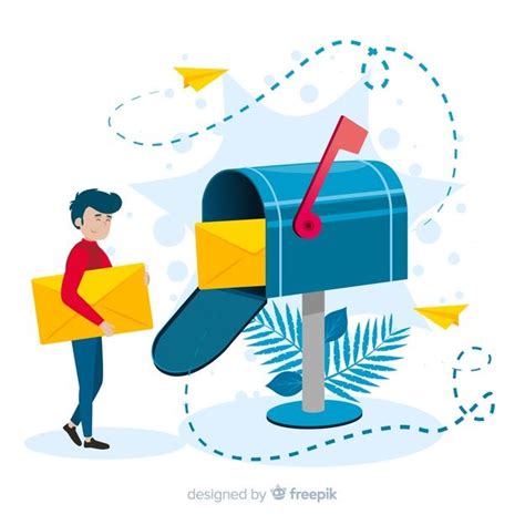 Ilustración conceptual de un buzón digital con notificaciones de tráfico