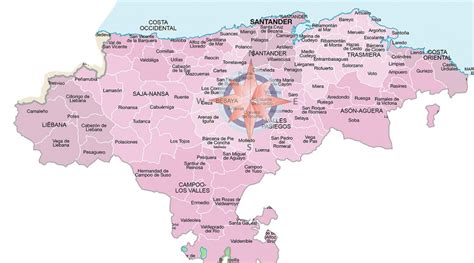 Mapa de Cantabria con la ubicación de las ITV