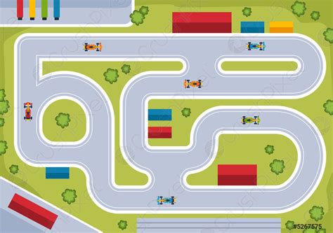 Circuito de carreras con coches deportivos