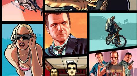 Un collage de logos de diferentes juegos de Grand Theft Auto para Android