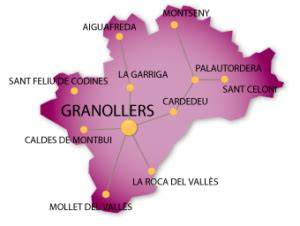 Mapa de Granollers y sus alrededores