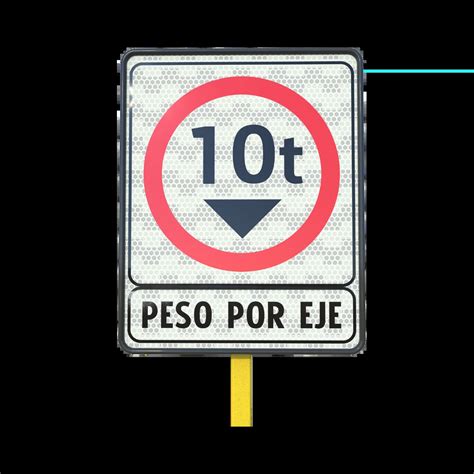 Señal de limitación de peso en carretera