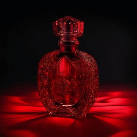 Diseño de frasco de perfume rojo