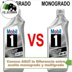Diagrama mostrando la diferencia entre aceite monogrado y multigrado
