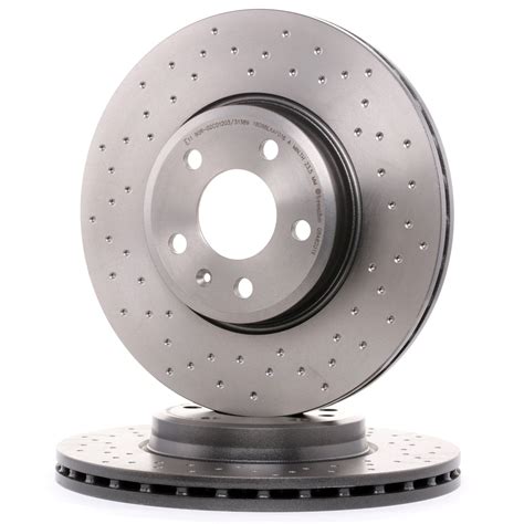 Diagrama de un disco de freno Brembo Xtra con orificios