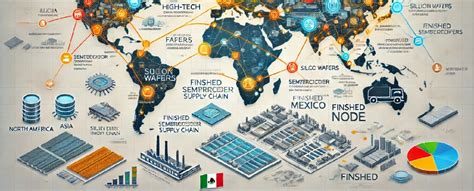 Infografía sobre la cadena de suministro de semiconductores en la industria automotriz