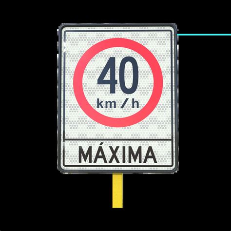 Señal de tráfico indicando límite de velocidad