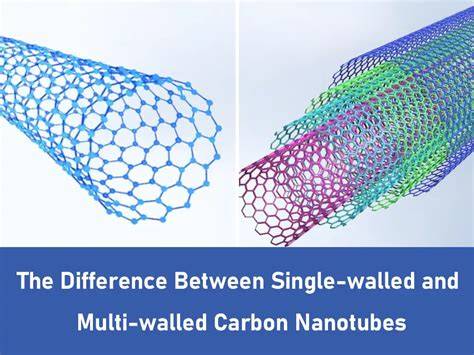 Micrografía electrónica de nanotubos de carbono de pared múltiple.